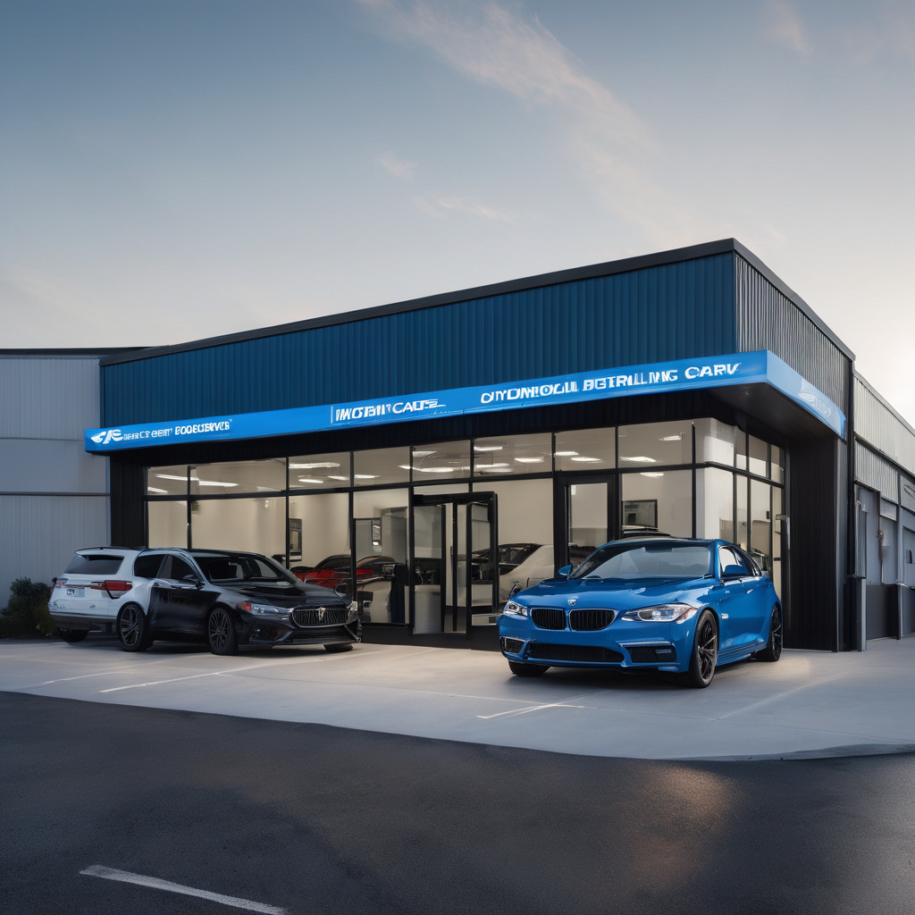 Professional automotive facility entrance